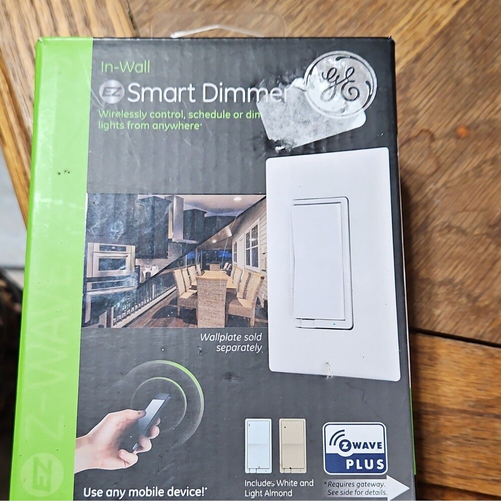 GE Z-Wave Plus Smart Dimmer Decorator/Rocker Switch Wireless White